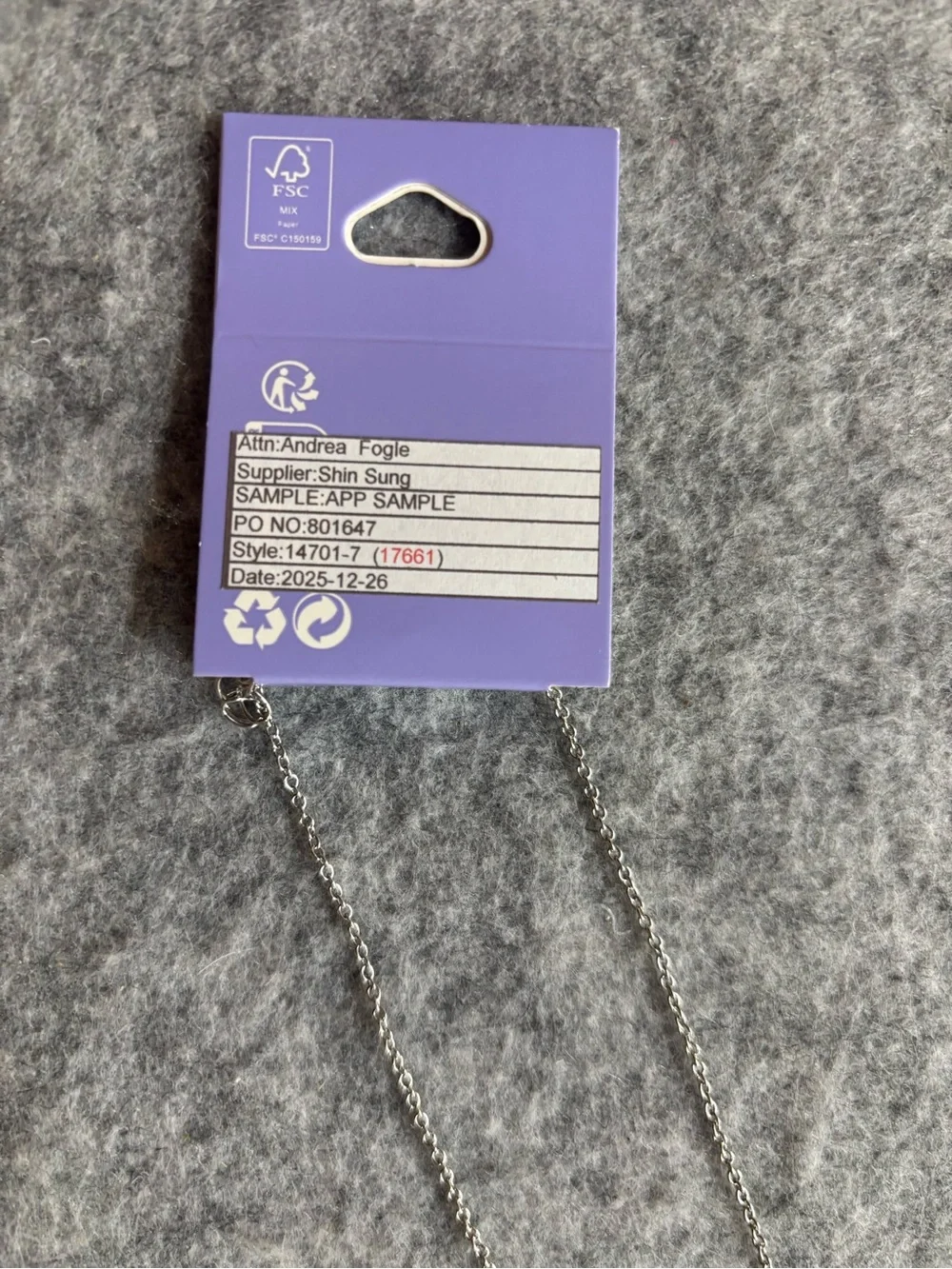 Claire's Silver Necklace with Small Pendant